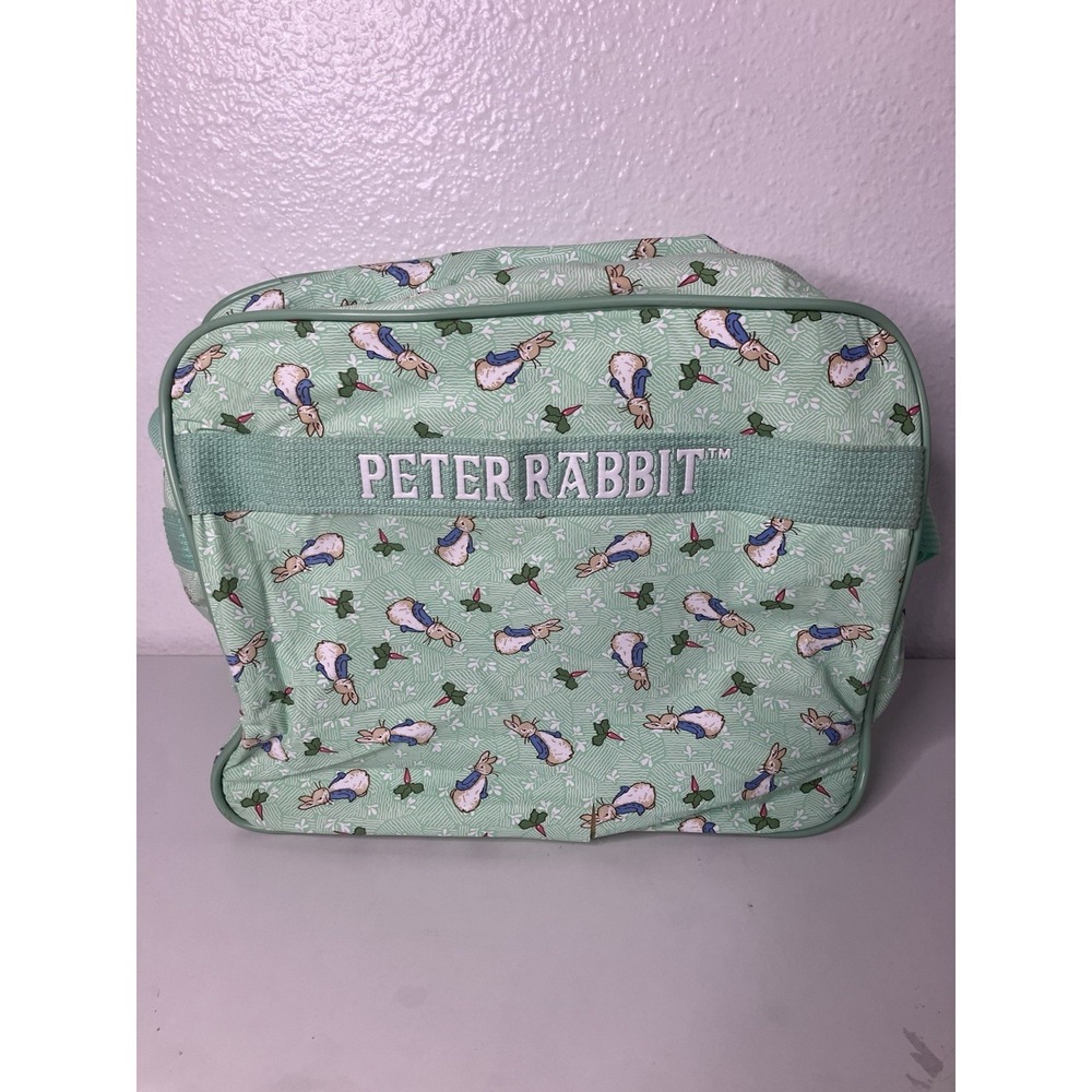 VTG Peter Rabbit Beatrix Potter Enfamil Diaper Bag Matching Small Bag Mint Green